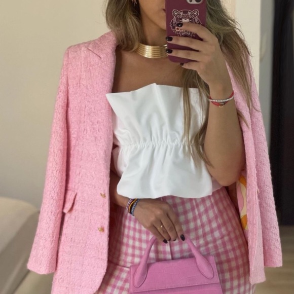 Zara Poplin Strapless Ruffled Top - Picture 12 of 15